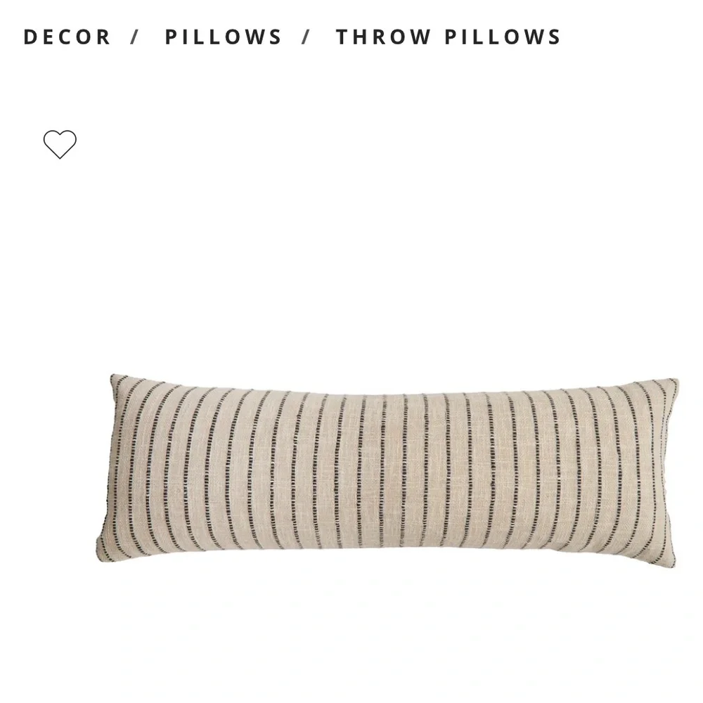 Pom Pom at Home Cream & Brown Striped Pillow case designed for Jojo Body pillow